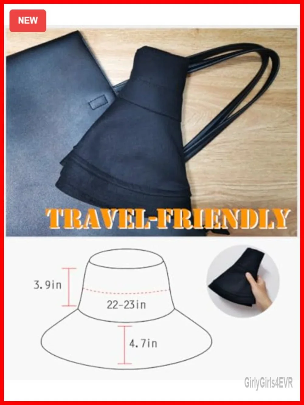 Wide Brim Sun Hat with UV Protection, Adjustable Strap, Packable Travel Bucket